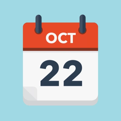 Calendar icon showing 22nd October